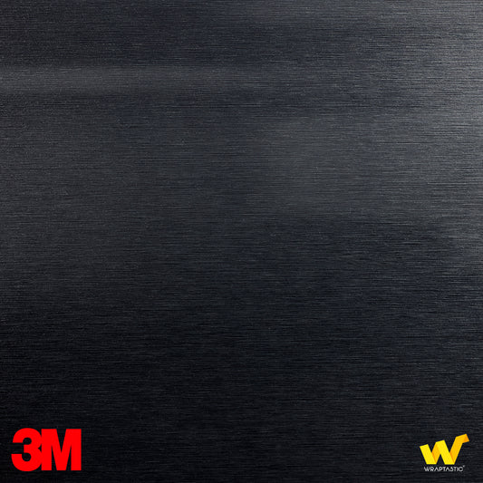 3M 2080 BR212 Brushed Black Metallic vinyl finish swatch
